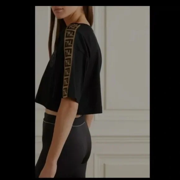 Fendi Fendirama Cropped T-Shirt